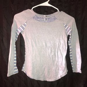Girls mixed media top
